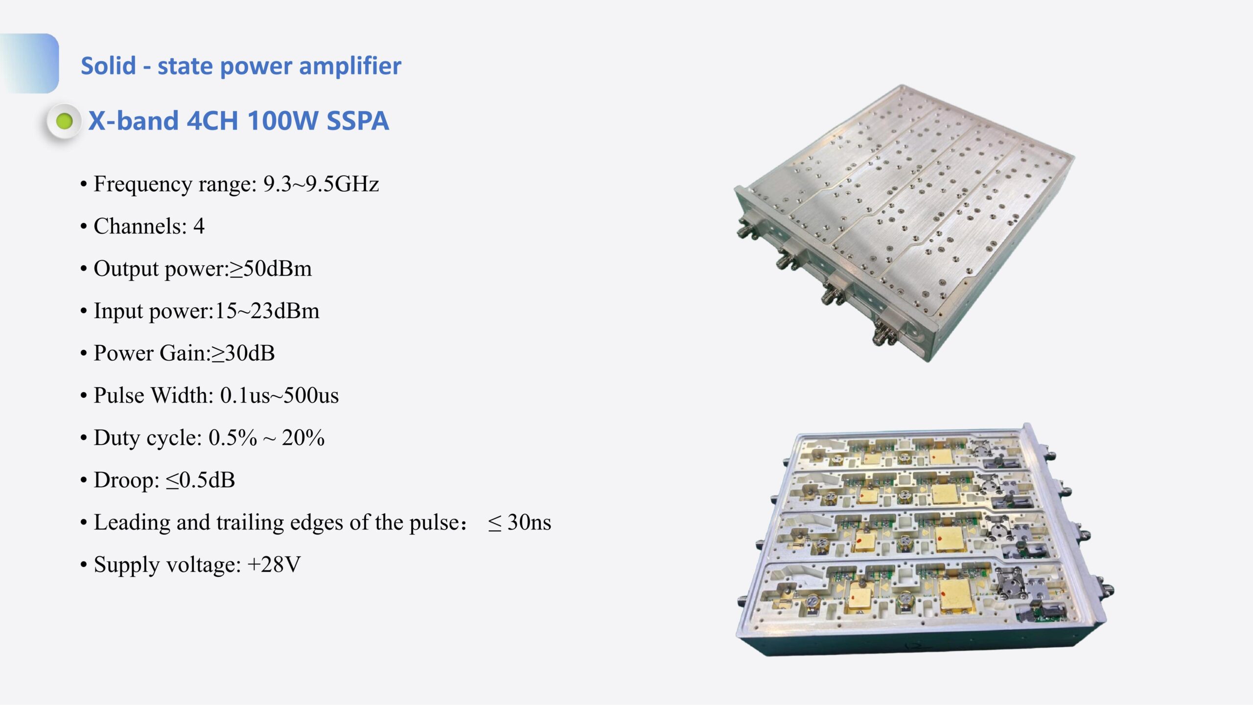 Solid - state power amplifier X-band 4CH 100W SSPA - Image 3