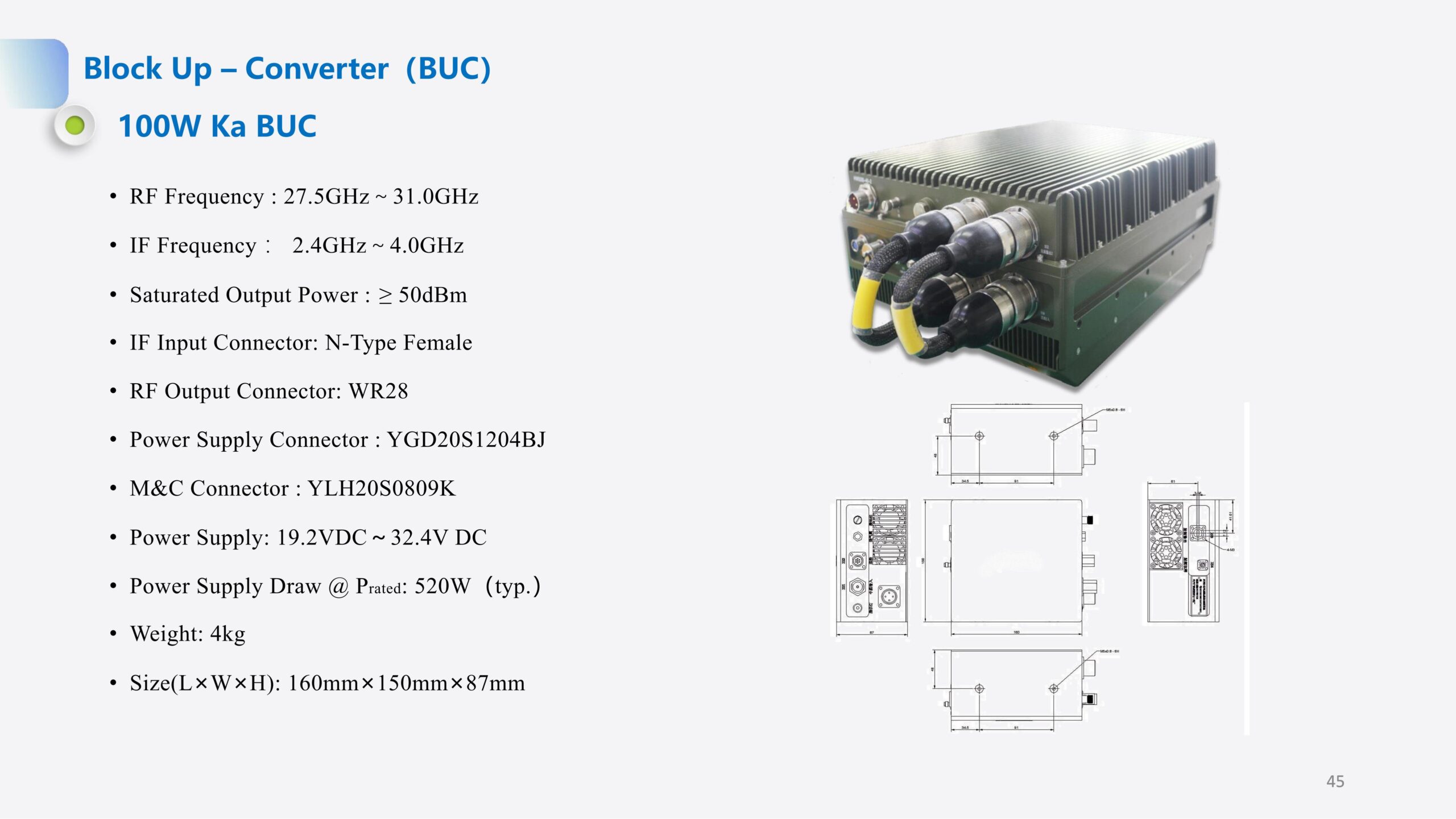 Block Up – Converter(BUC)100W Ka BUC - Image 3